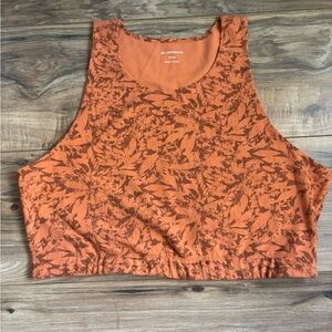 REI Cooperative Orange and Brown print Work Out Top